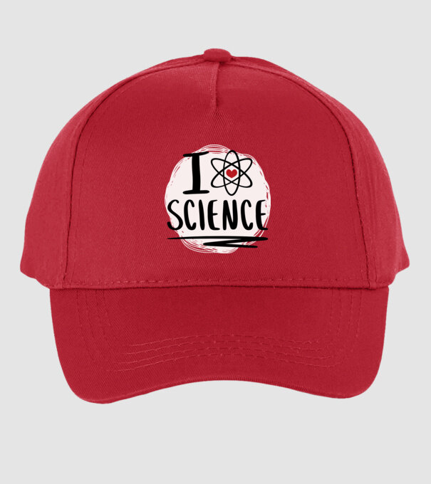 I Love Science știință model roșu pe tricou