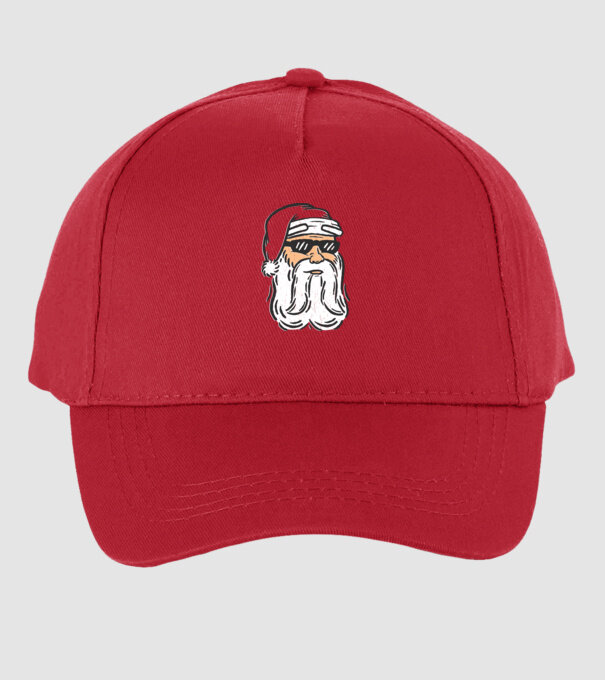 Cap Moș Crăciun model roșu pe tricou