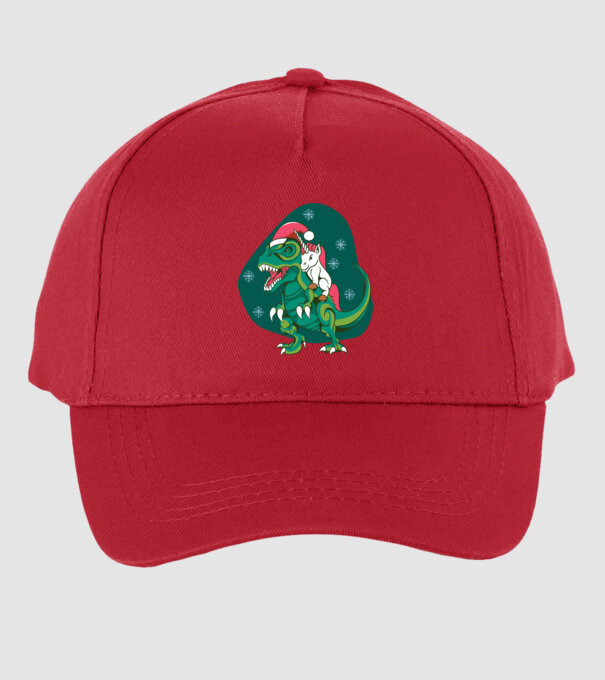 T-rex unicorn Crăciun model roșu pe tricou