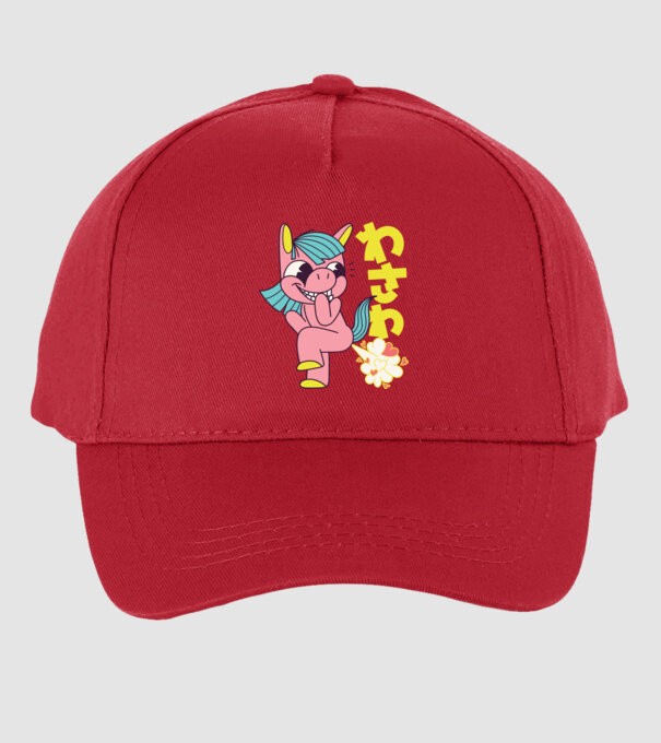 Bășică Unicorn model roșu pe tricou