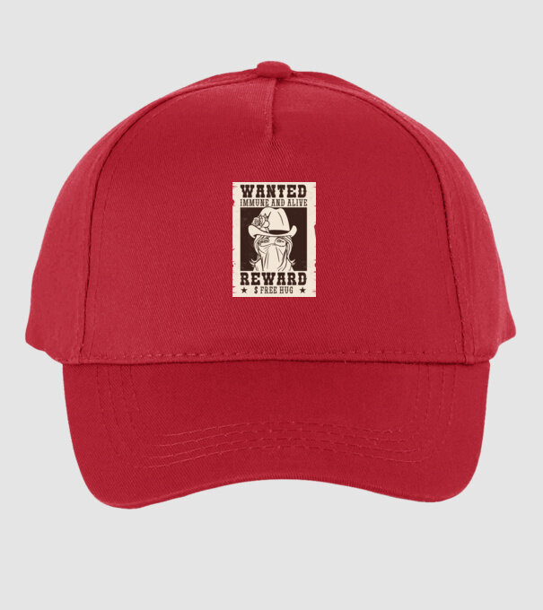 Afiș Wanted - Îmbrățișări gratuite model roșu pe tricou