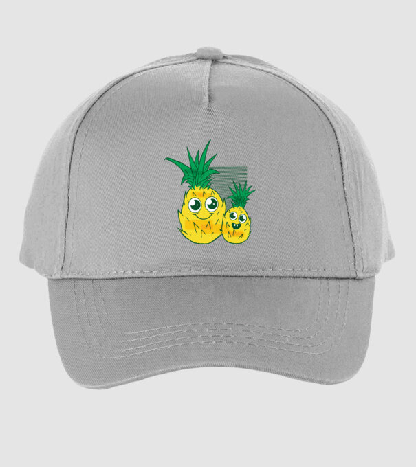 Familie Ananas model gri pe tricou
