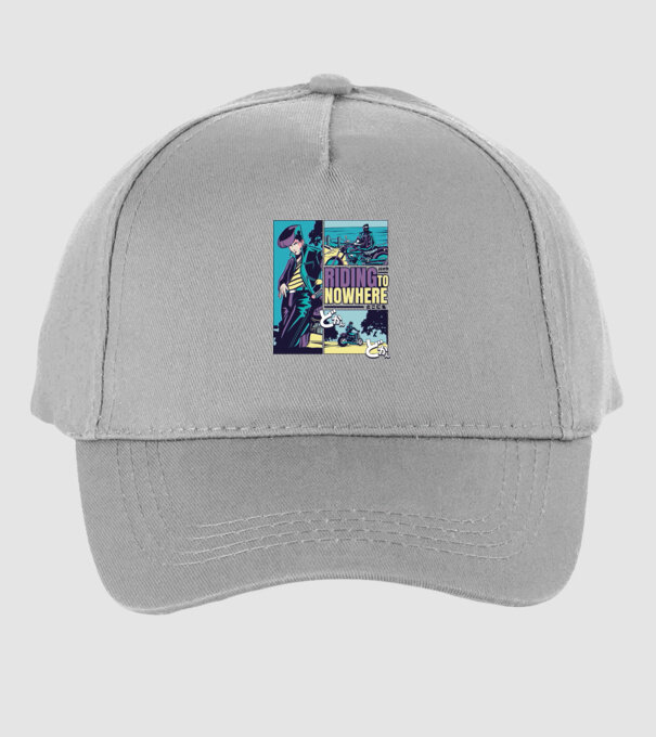 Anime Vaporwave Riding Nowhere model gri pe tricou