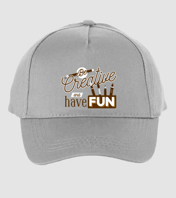 Be creative and have fun model gri pe tricou