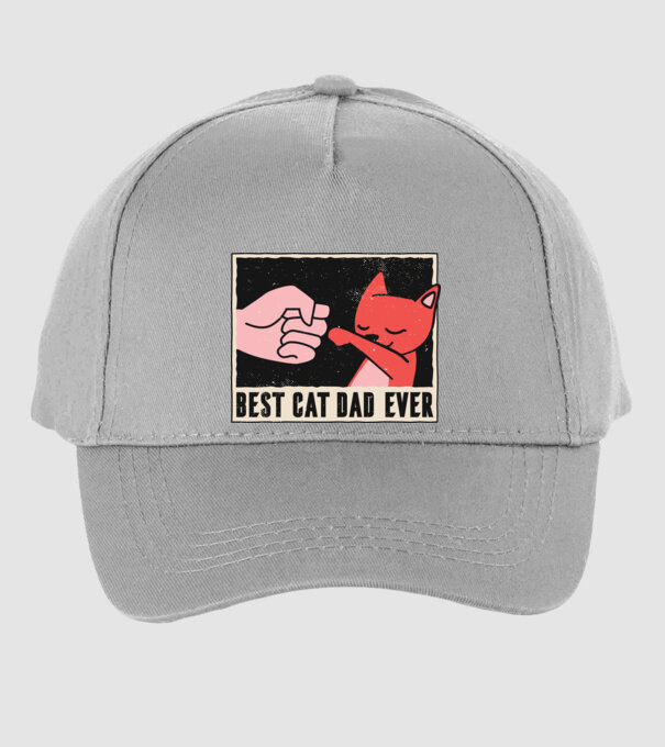 Best Cat Dad Ever - Cel mai bun stăpân de pisică model gri pe tricou