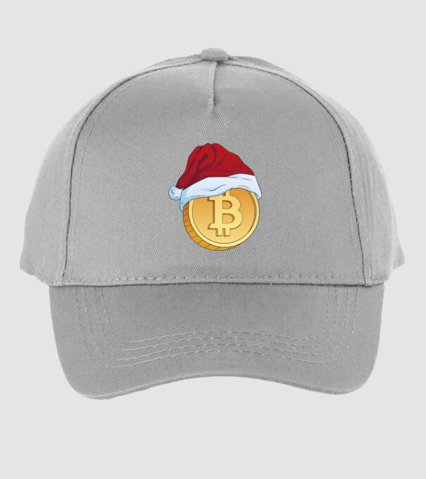 Crăciun Bitcoin model gri pe tricou