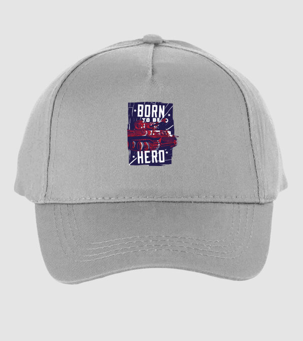 Born To be A Hero cu tanc model gri pe tricou