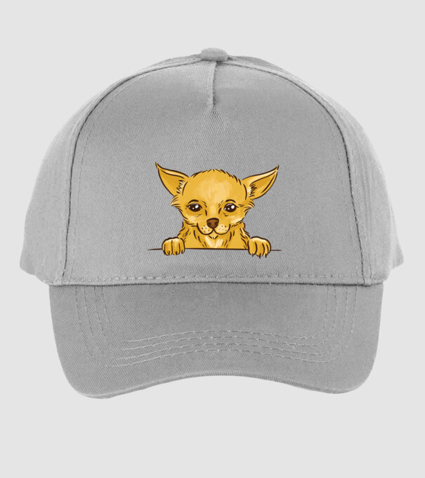Cap de Chihuahua model gri pe tricou