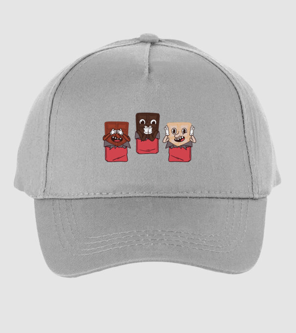 Trio de ciocolată model gri pe tricou