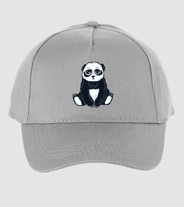 Panda drăguț model gri pe tricou