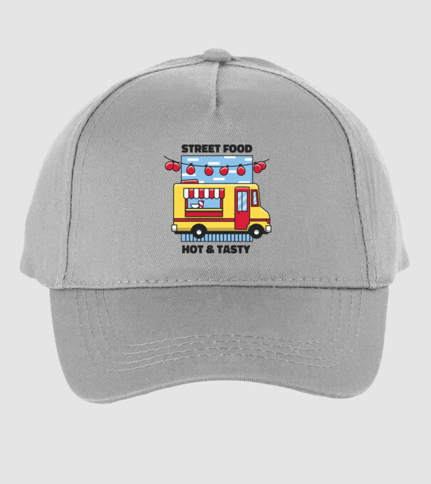 Foodtruck model gri pe tricou