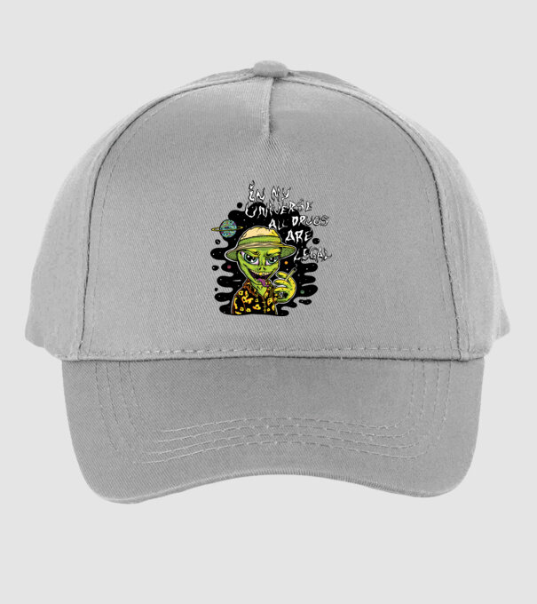 Alien drogat model gri pe tricou