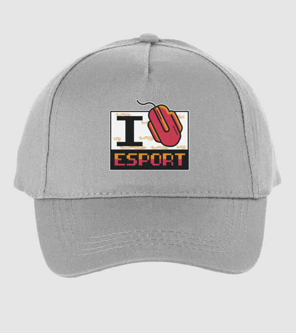 I love Esport model gri pe tricou