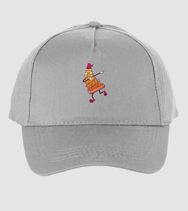 Pizza de Crăciun DAB model gri pe tricou