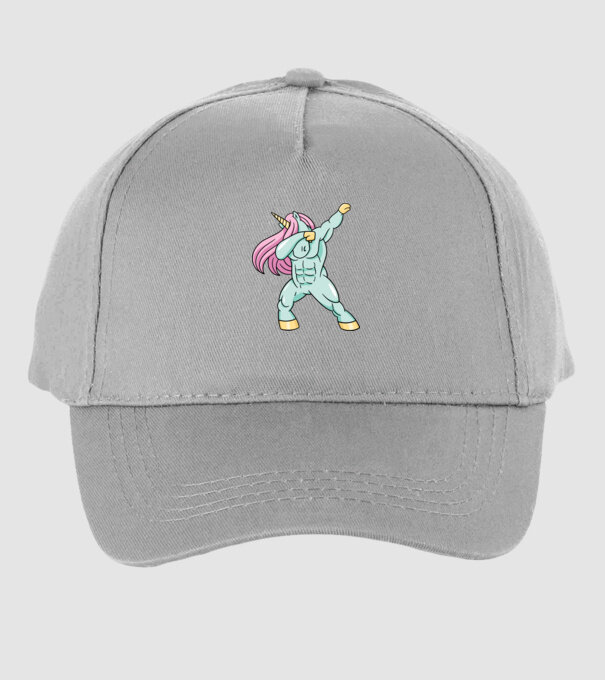 Unicorn Body Building DAB model gri pe tricou