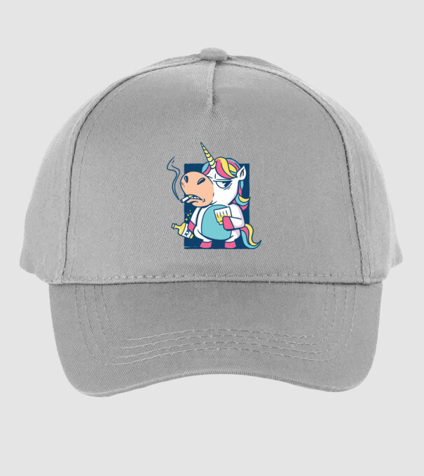 Unicorn rebel model gri pe tricou