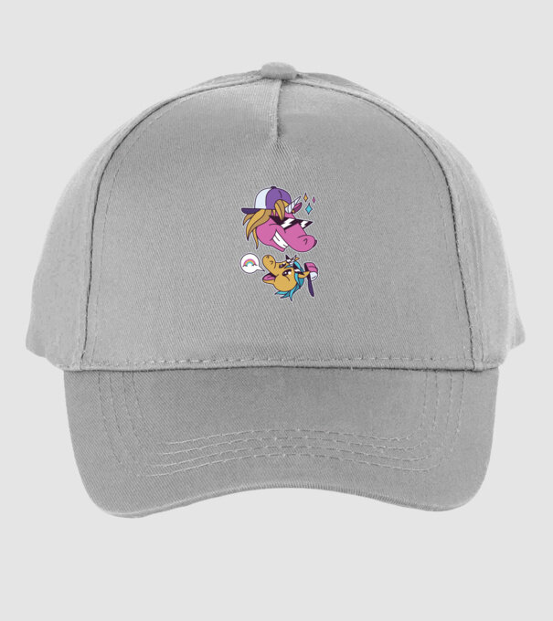 Unicorni cool model gri pe tricou
