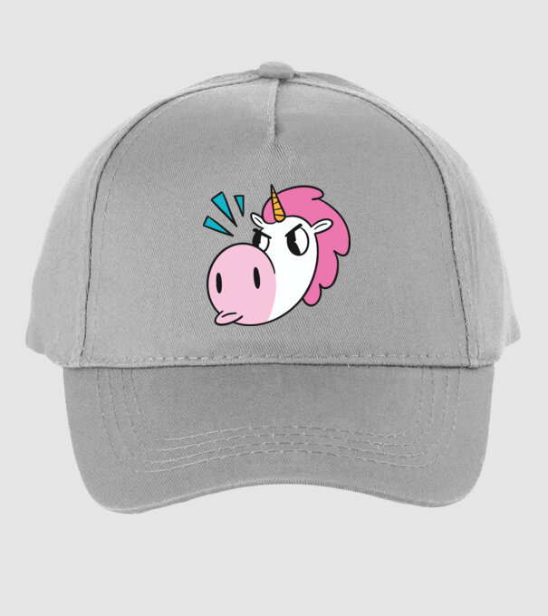 Unicorn supărat model gri pe tricou