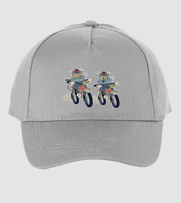 Pisicuțe motocicliste model gri pe tricou