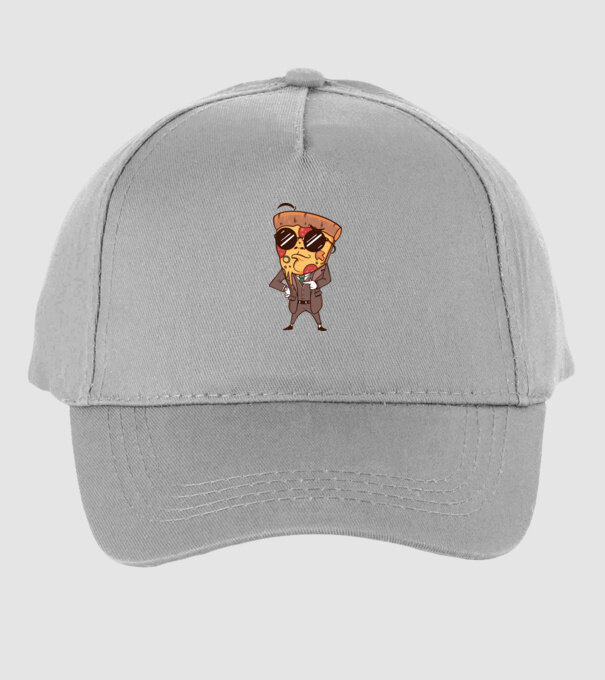 Agent de pizza în Costum model gri pe tricou