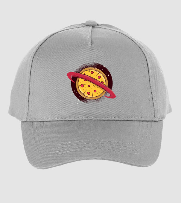 Pizza Planetă model gri pe tricou