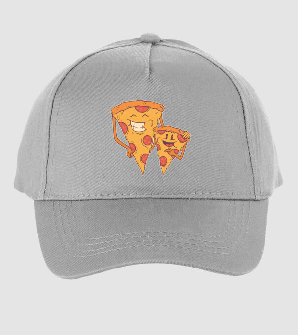 Familie Pizza model gri pe tricou