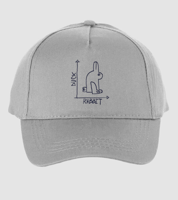 Rabbit vs Duck - Iepure sau Rață model gri pe tricou