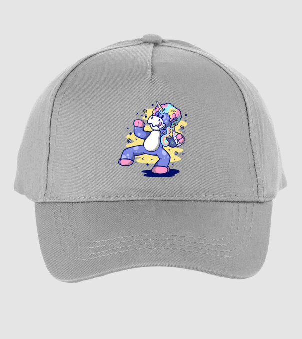 Unicorn beat model gri pe tricou