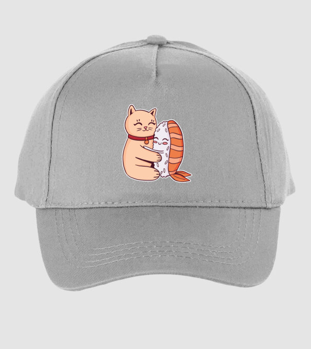 Sushi cu Pisică model gri pe tricou
