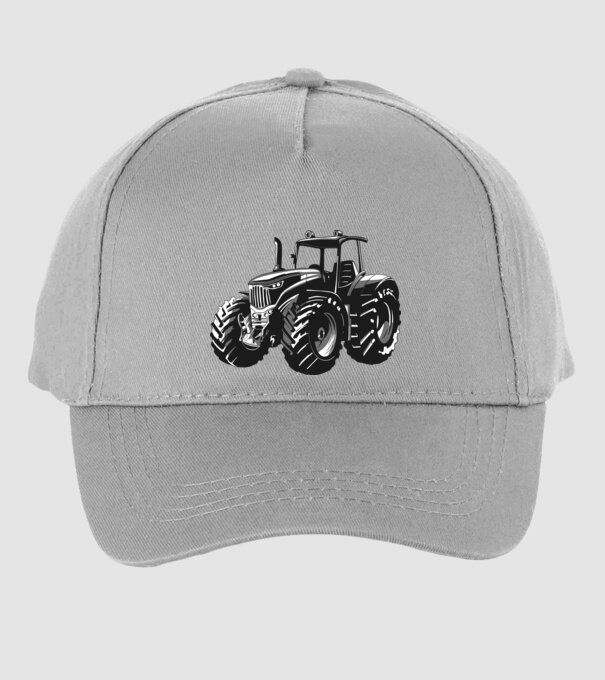 Tractor model gri pe tricou