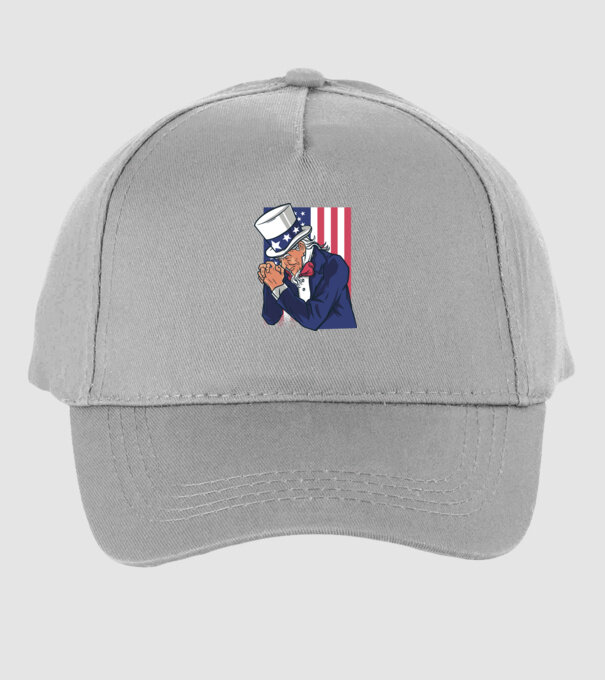 Uncle Sam se roagă model gri pe tricou