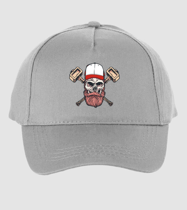 Craniu Viking model gri pe tricou