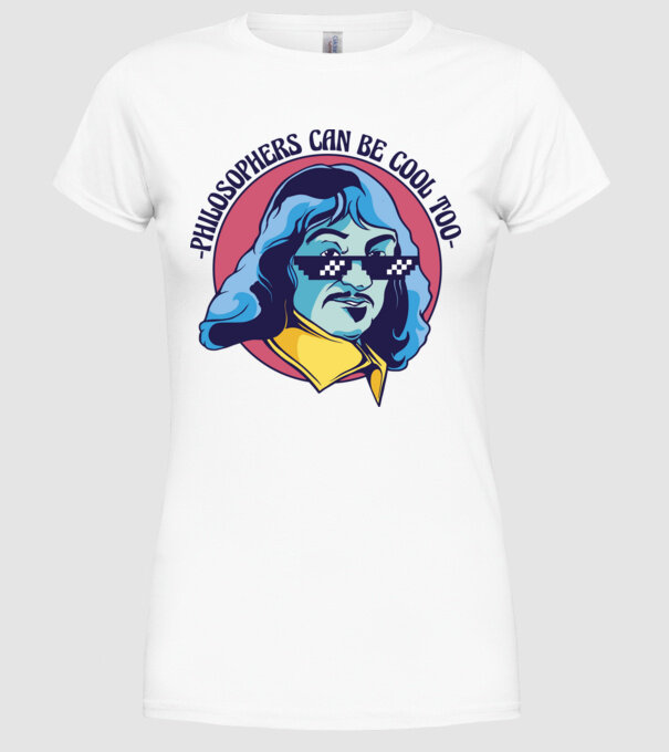 Chiar și Filozofii pot fi cool model alb pe tricou