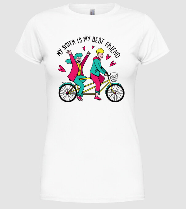 Sora mea este cea mai bună prietenă model alb pe tricou