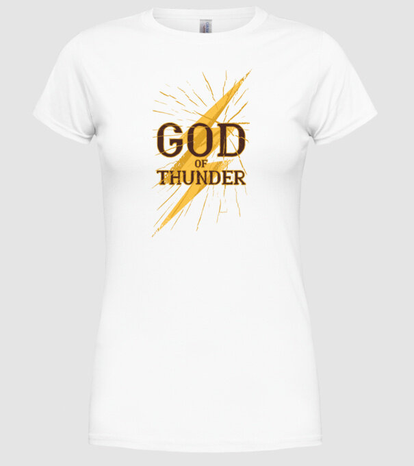 Zeul Fulgerului model alb pe tricou