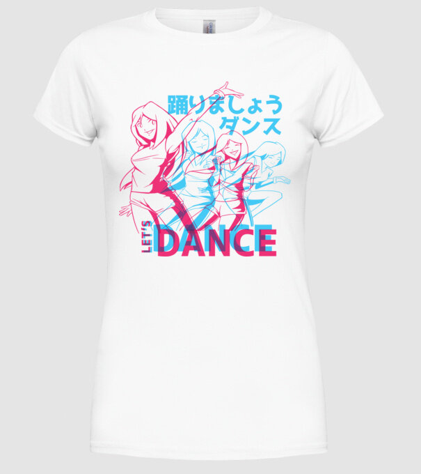 Anime Dance model alb pe tricou