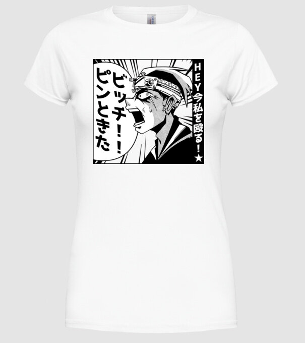 Cap Anime Manga model alb pe tricou