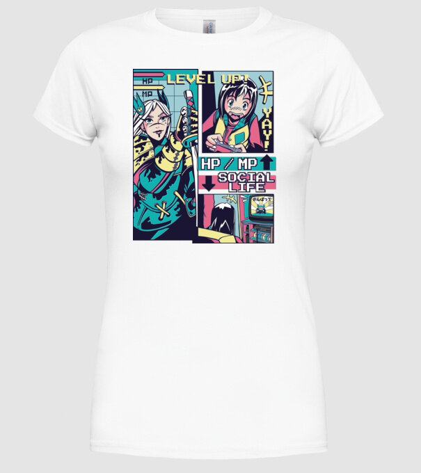 Anime Vaporwave benzi desenate model alb pe tricou