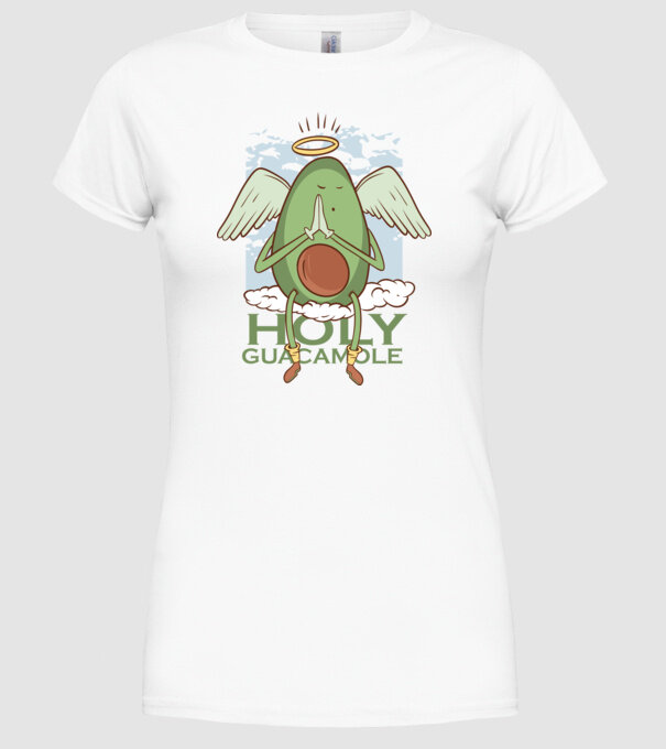 Rai avocado model alb pe tricou