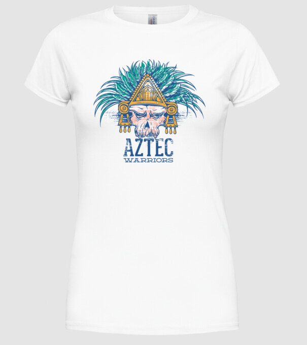 Aztec Warriors model alb pe tricou