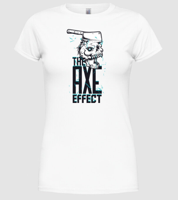 Efectul topor model alb pe tricou