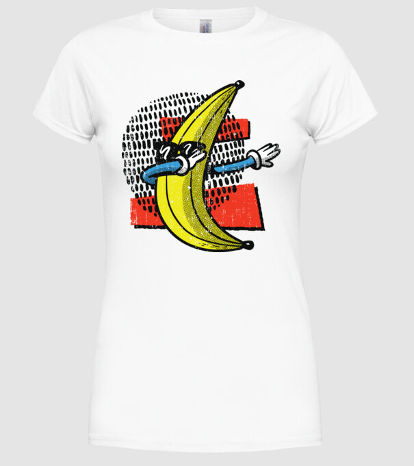 Banană DAB model alb pe tricou