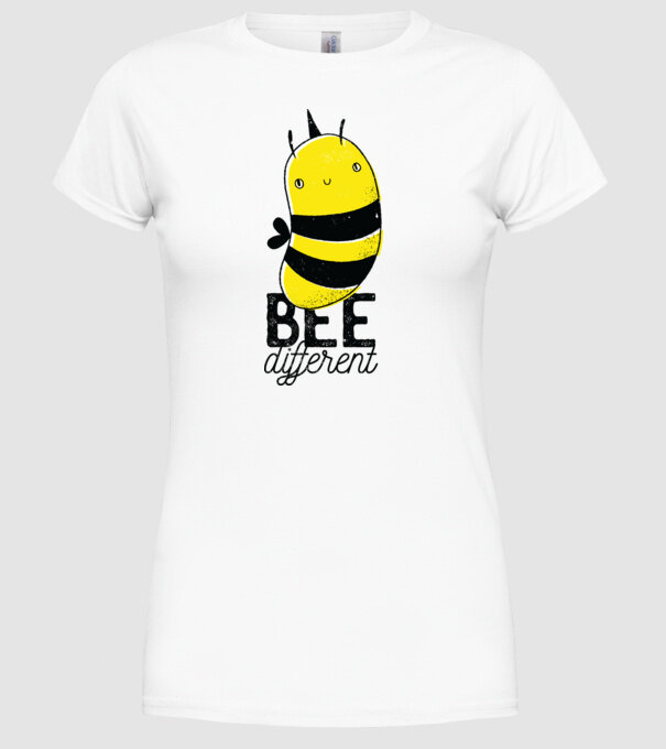 Bee different tricou albinuță model alb pe tricou