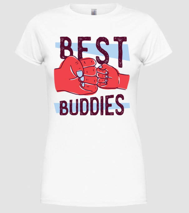 Best Buddies - Cei mai buni prieteni model alb pe tricou