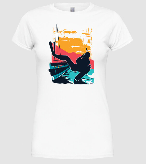 Tricou Scafandru Retro model alb pe tricou
