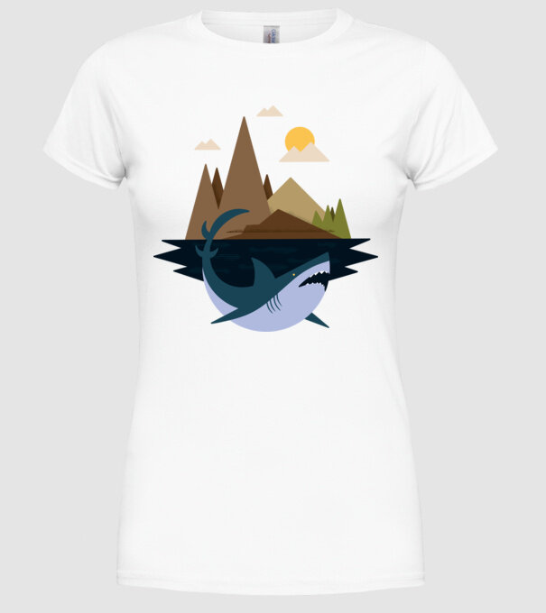 Rechin Natură model alb pe tricou