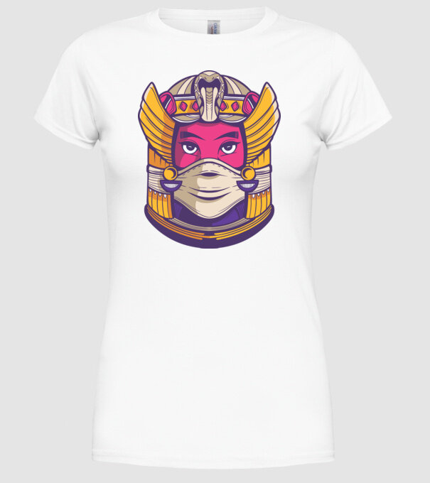 Cleopatra Mască model alb pe tricou