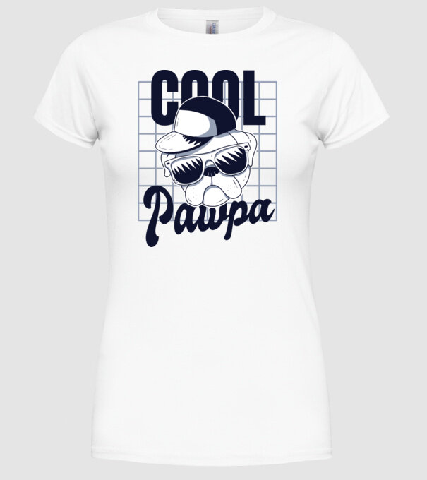 Cool Pawpa model alb pe tricou