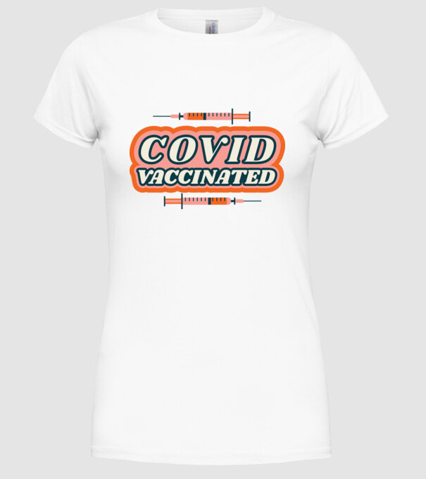 Vaccin Covid model alb pe tricou