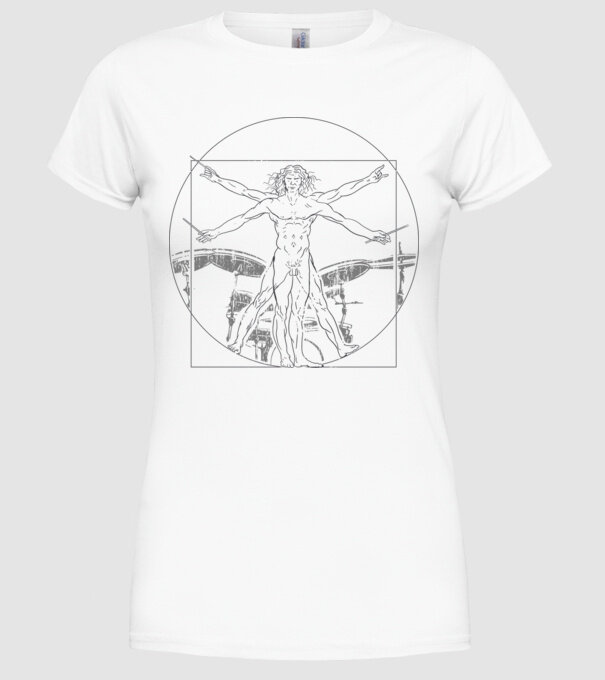 Da Vinci tobe model alb pe tricou
